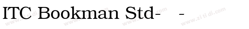 ITC Bookman Std-半粗体字体转换